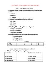 Bộ câu hỏi trắc nghiệm học kì I môn Địa lí Lớp 4